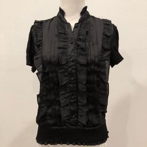 Moon Collection Ruffled Blouse, Size S